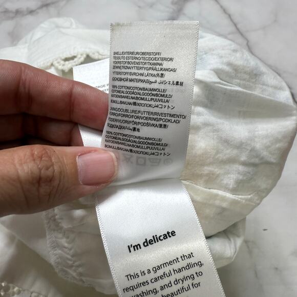 Farm Rio Pitanga Embroidery Mini Skirt Size XL Off White New Crochet Birds - Picture 9 of 9